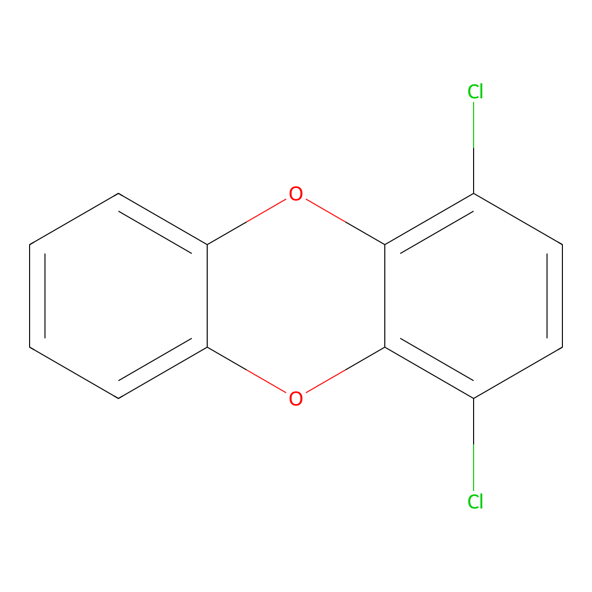 1,4-Dichlorodibenzo-P-dioxin molecular structure, CAS 54536-19-5