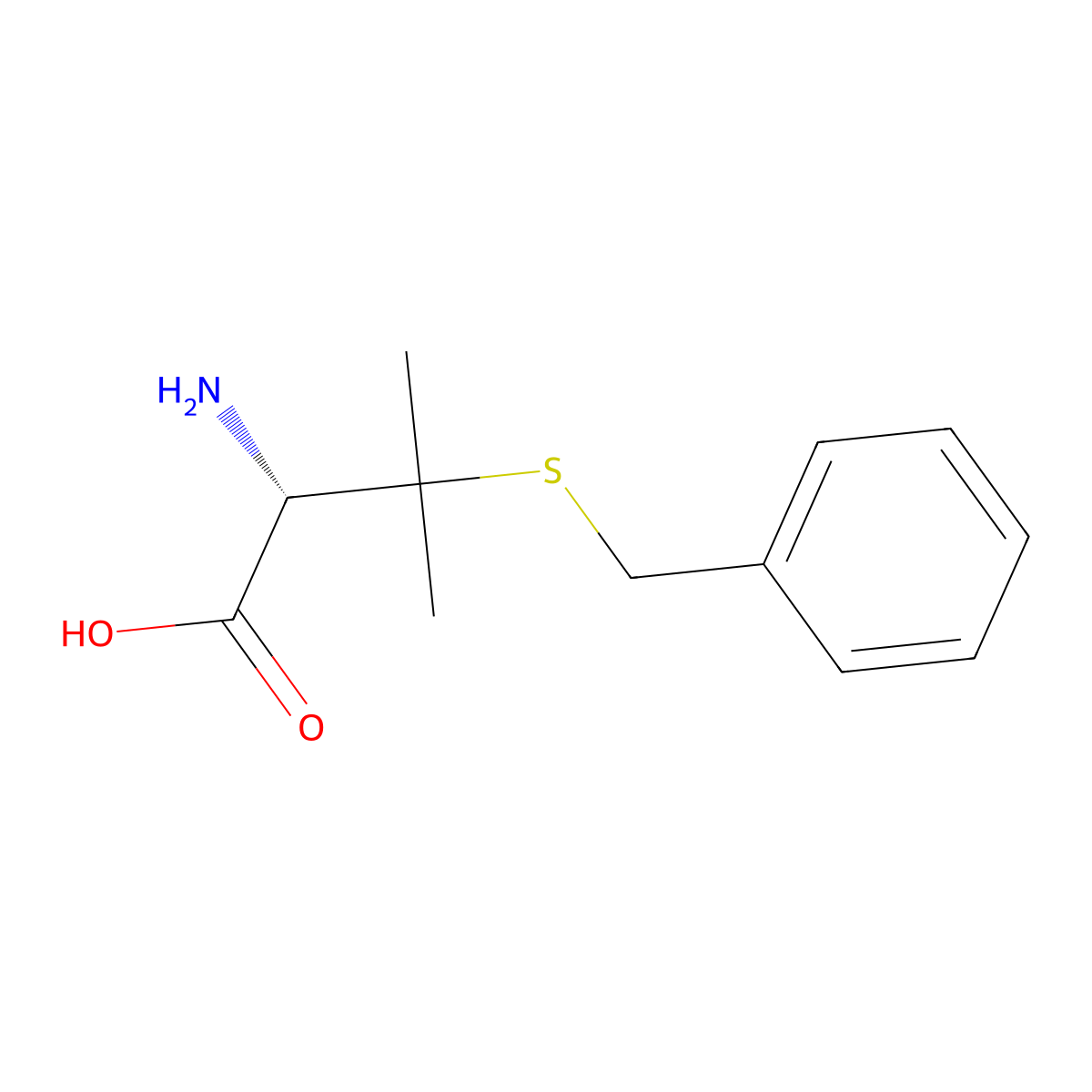 S-Benzyl-D-penicillamine molecular structure, CAS 54536-38-8
