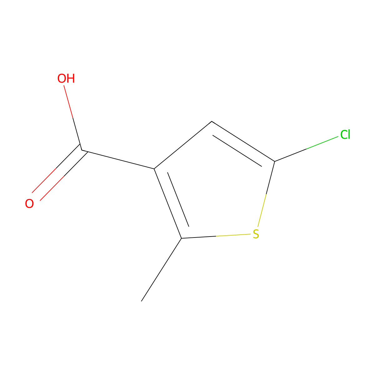 5-Chloro-2-methylthiophene-3-carboxylic acid molecular structure, CAS 54536-79-7