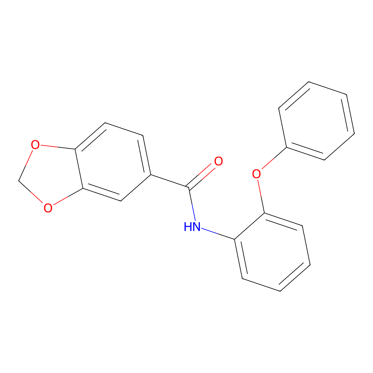 N-(2-phenoxyphenyl)-1,3-benzodioxole-5-carboxamide molecular structure, CAS 545360-67-6