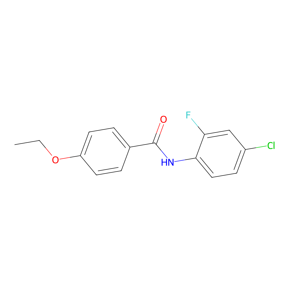 N-(4-chloro-2-fluorophenyl)-4-ethoxybenzamide molecular structure, CAS 545363-38-0