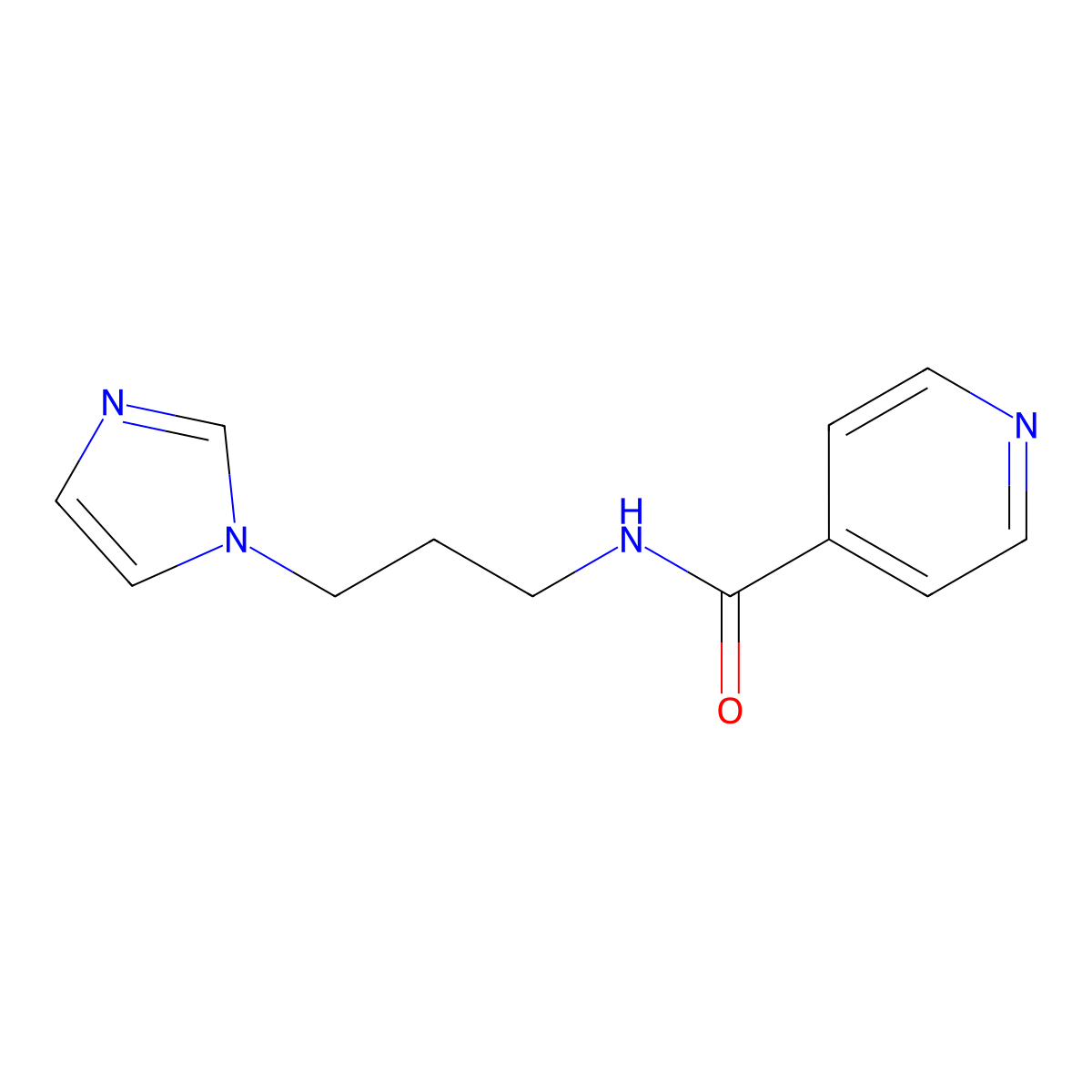 N-[3-(1H-imidazol-1-yl)propyl]isonicotinamide molecular structure, CAS 545368-01-2