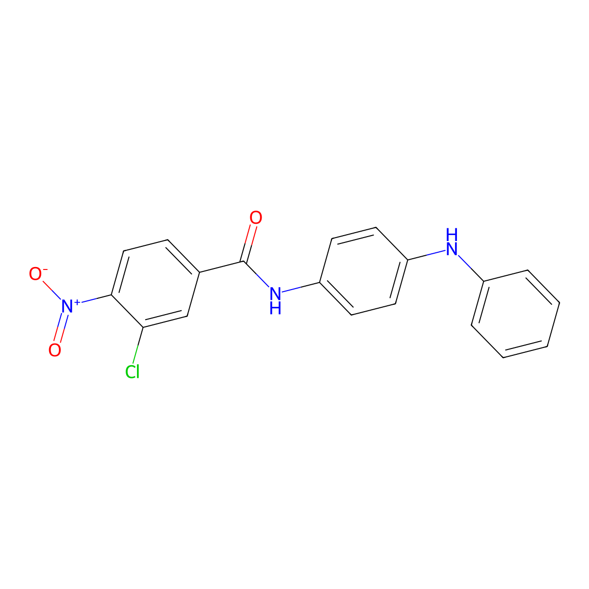 N-(4-anilinophenyl)-3-chloro-4-nitrobenzamide molecular structure, CAS 545369-87-7