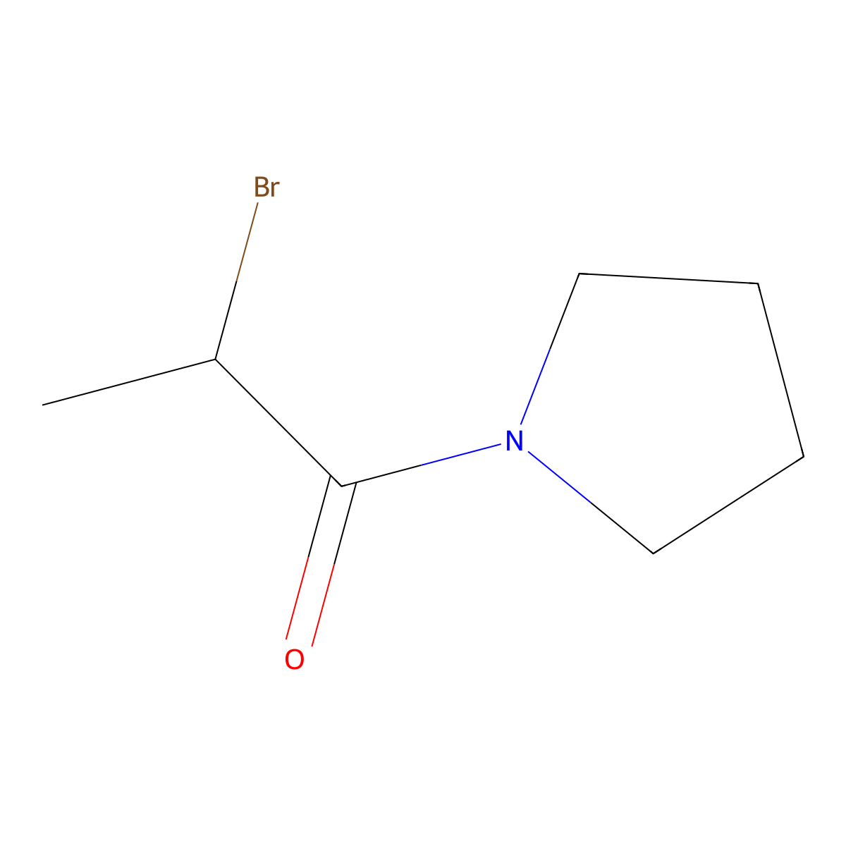 1-(2-Bromopropanoyl)pyrrolidine molecular structure, CAS 54537-48-3