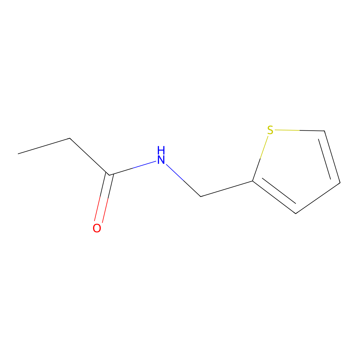 N-(thiophen-2-ylmethyl)propanamide molecular structure, CAS 545371-68-4