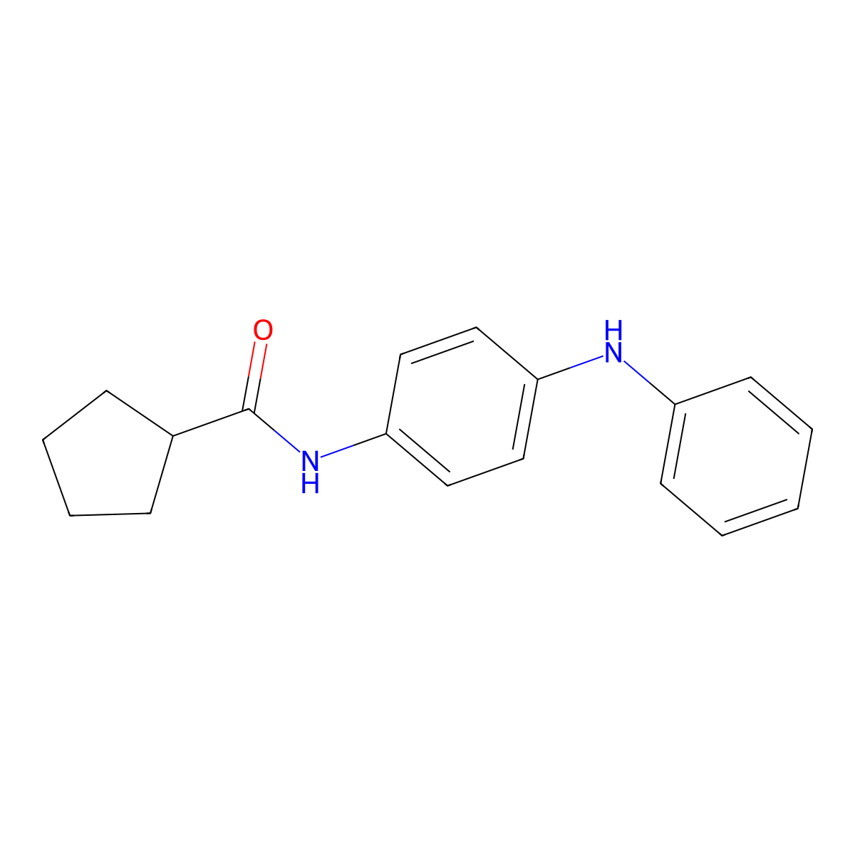 N-(4-anilinophenyl)cyclopentanecarboxamide molecular structure, CAS 545372-71-2