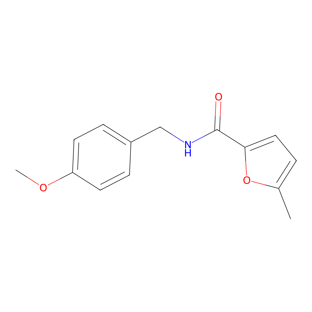 N-[(4-methoxyphenyl)methyl]-5-methylfuran-2-carboxamide molecular structure, CAS 545372-82-5