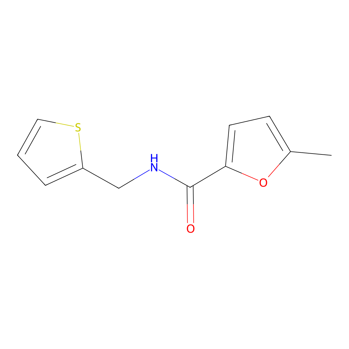 5-methyl-N-(thiophen-2-ylmethyl)furan-2-carboxamide molecular structure, CAS 545372-85-8