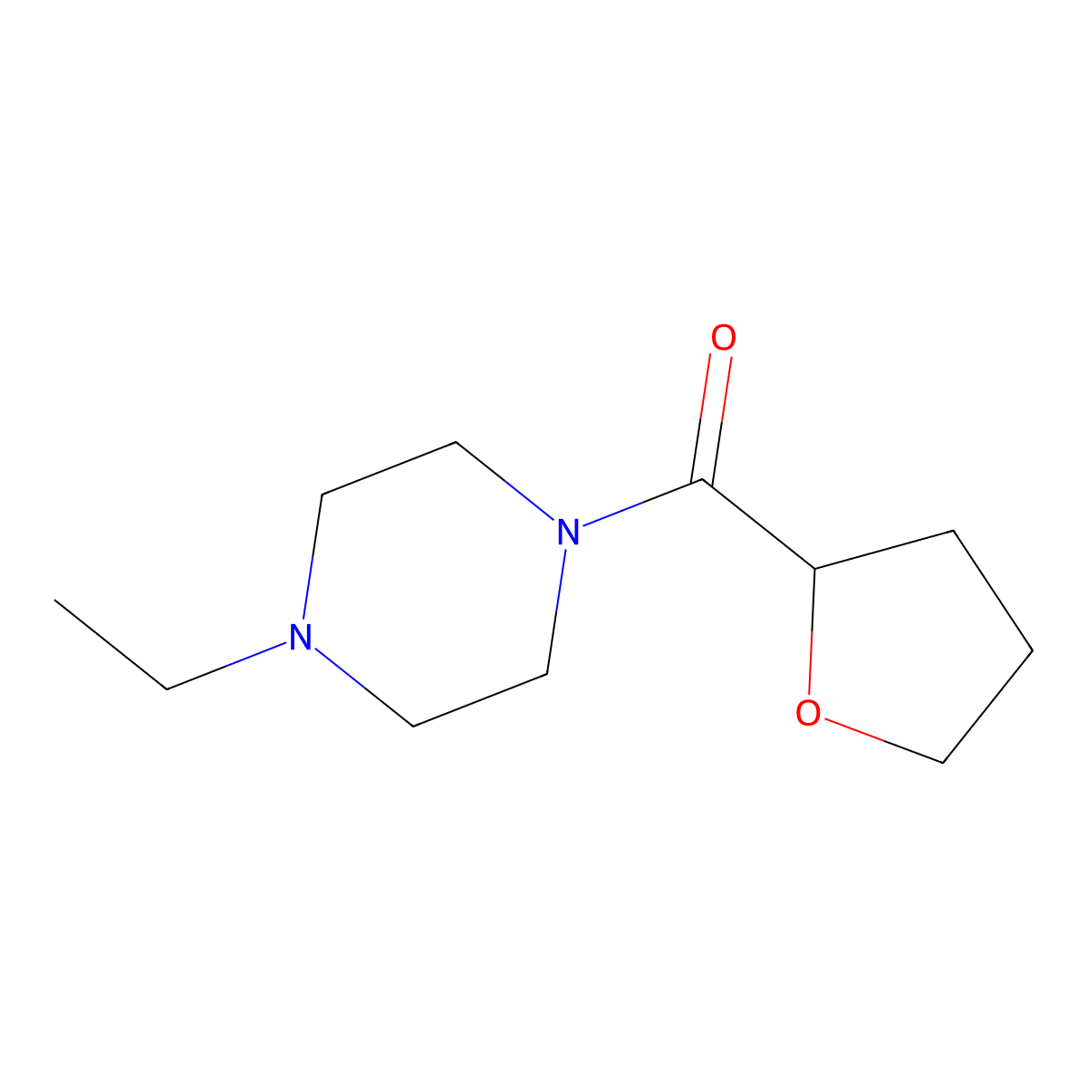 (4-Ethylpiperazin-1-yl)(tetrahydrofuran-2-yl)methanone molecular structure, CAS 545373-12-4