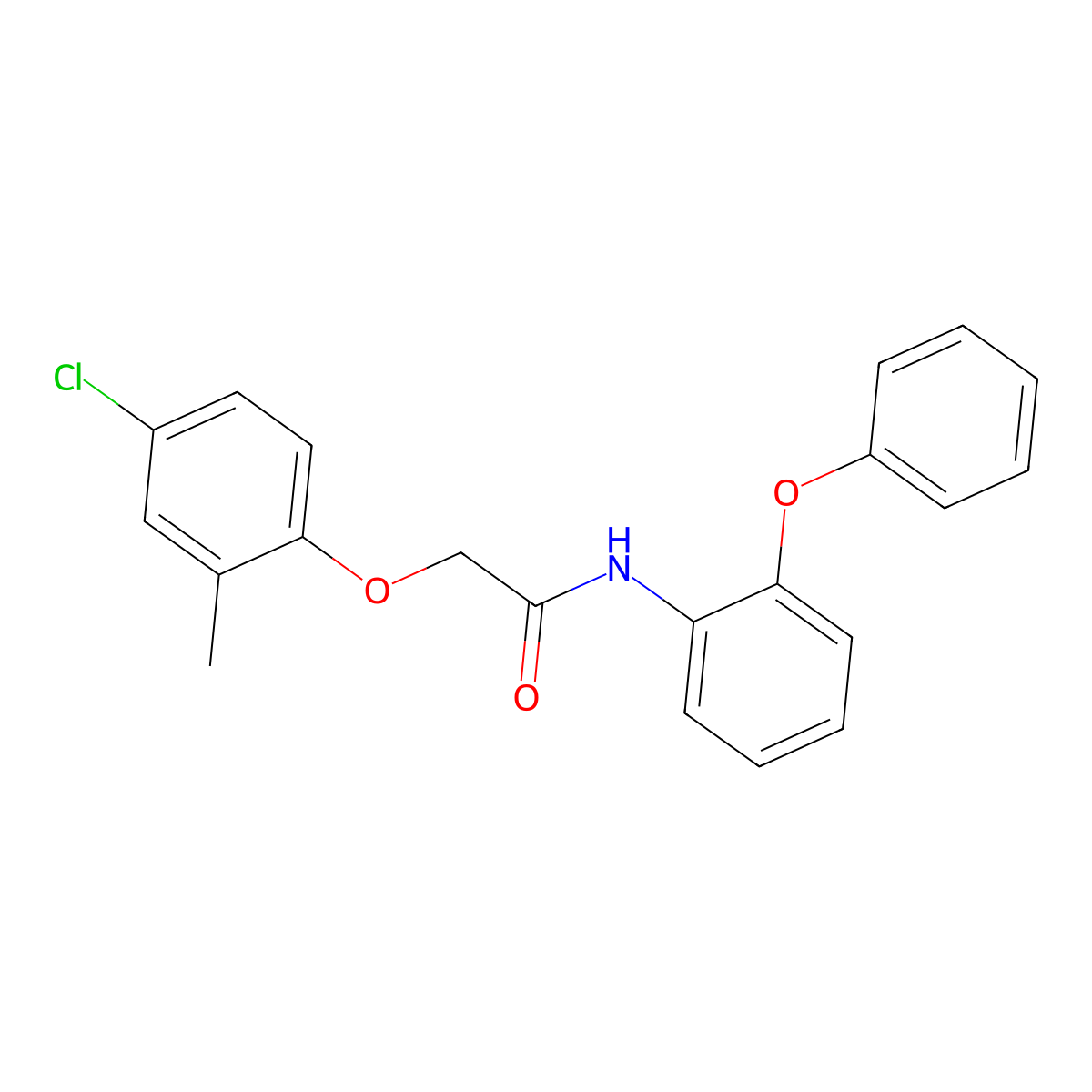 2-(4-chloro-2-methylphenoxy)-N-(2-phenoxyphenyl)acetamide molecular structure, CAS 545382-34-1