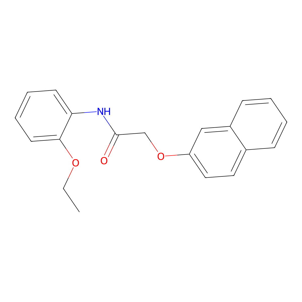 N-(2-ethoxyphenyl)-2-naphthalen-2-yloxyacetamide molecular structure, CAS 545383-06-0