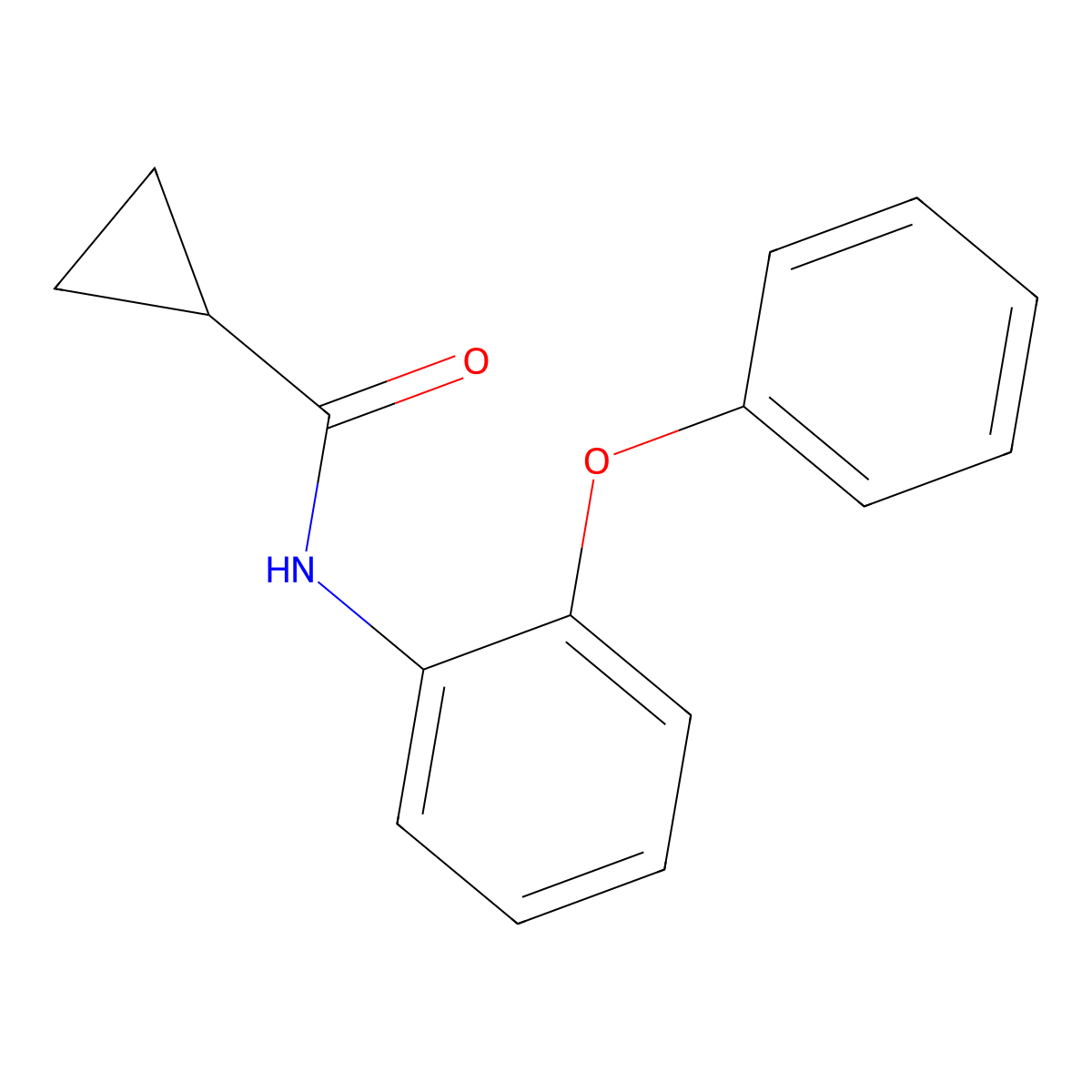 N-(2-phenoxyphenyl)cyclopropanecarboxamide molecular structure, CAS 545385-15-7