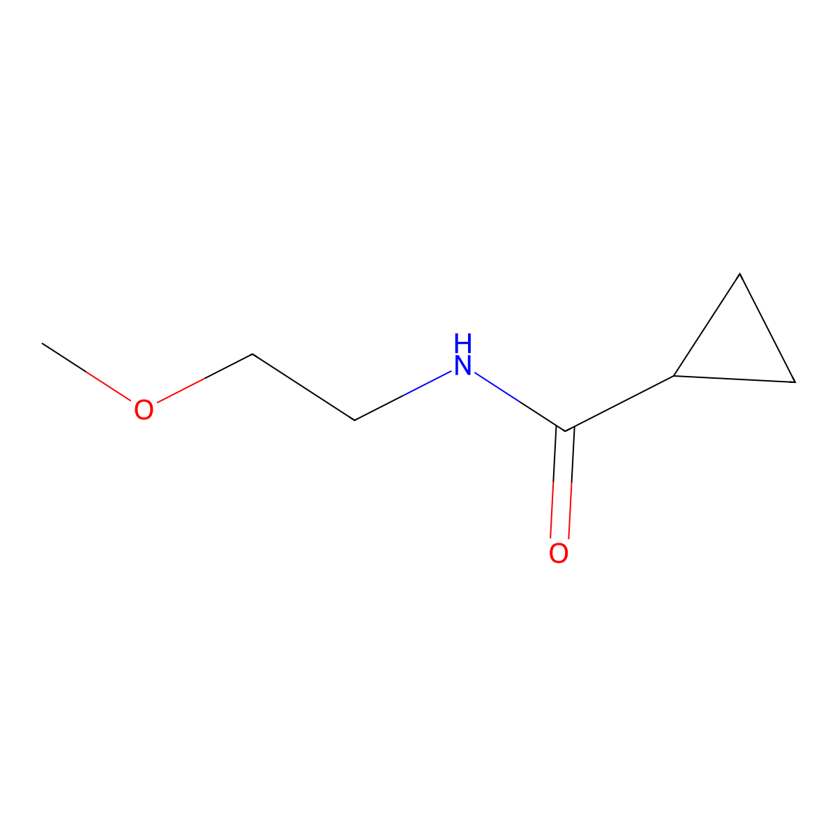 N-(2-methoxyethyl)cyclopropanecarboxamide molecular structure, CAS 545385-17-9