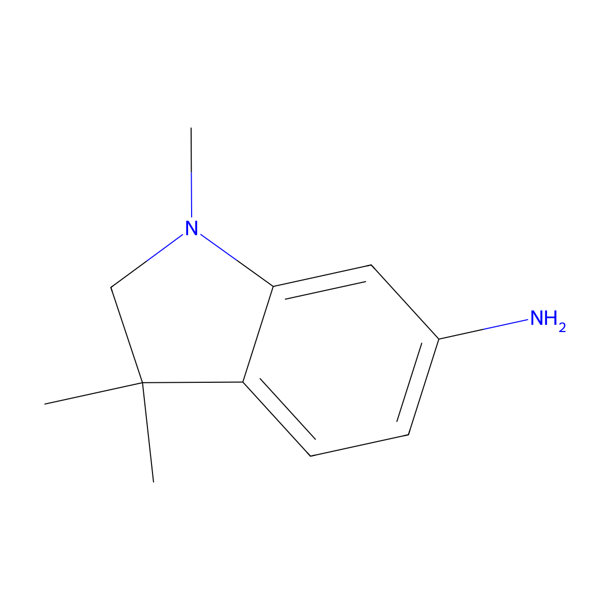 1,3,3-Trimethylindolin-6-amine molecular structure, CAS 545393-67-7
