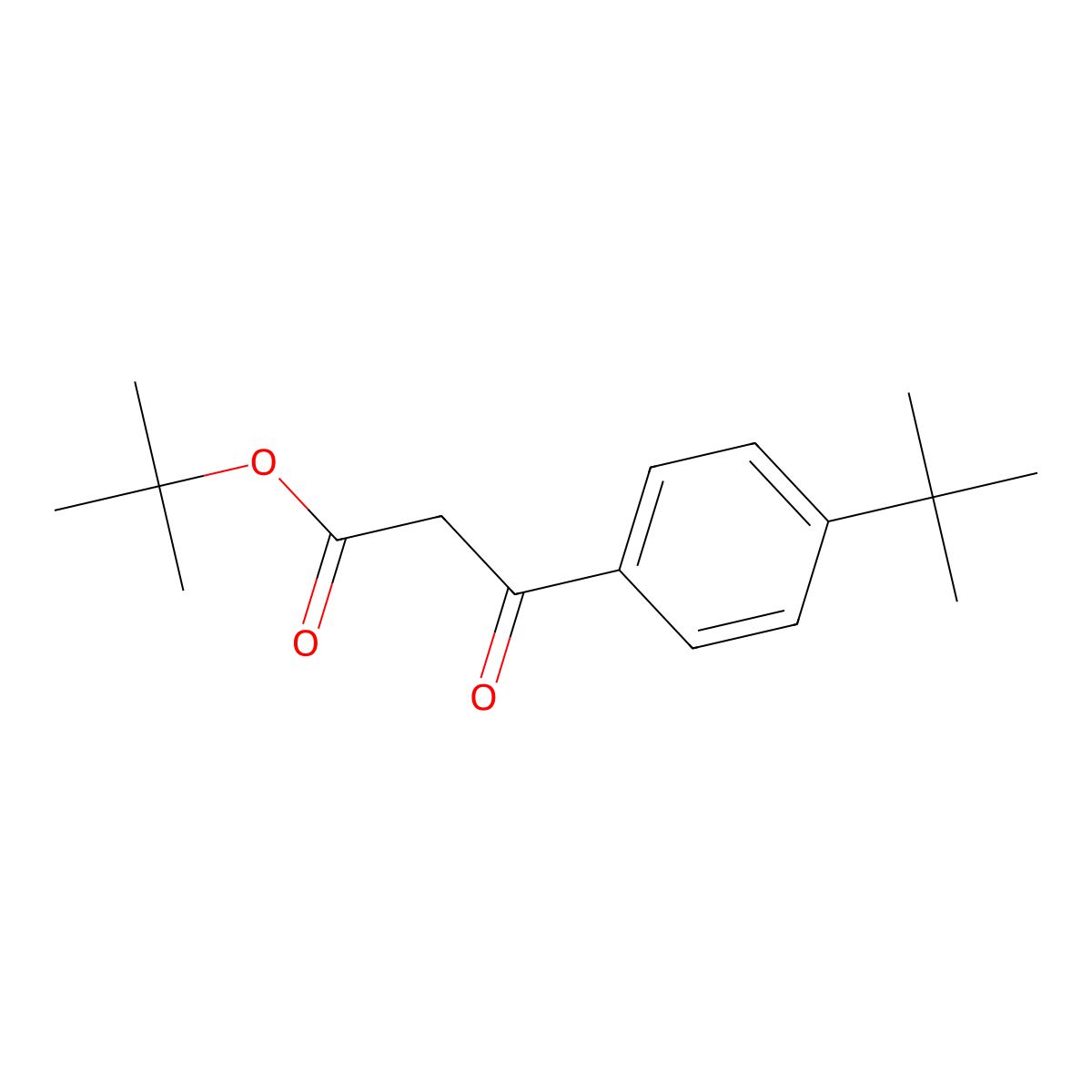 Tert-butyl 3-(4-tert-butylphenyl)-3-oxopropanoate molecular structure, CAS 545394-17-0