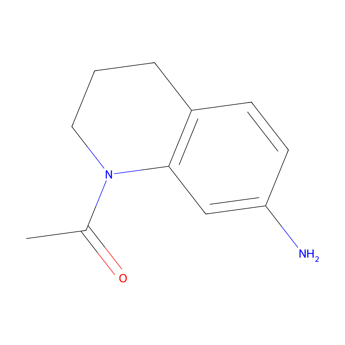 1-(7-amino-3,4-dihydroquinolin-1(2H)-yl)ethanone molecular structure, CAS 545394-33-0