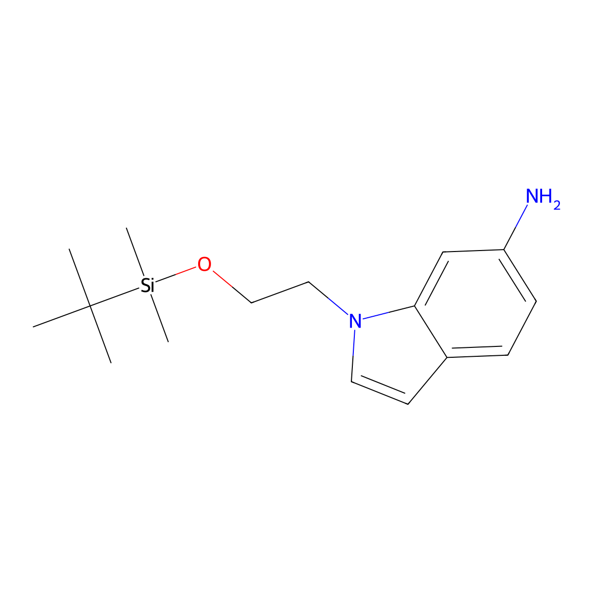 1-[2-(1,1,2,2-Tetramethyl-1-silapropoxy)ethyl]indole-6-ylamine molecular structure, CAS 545394-41-0