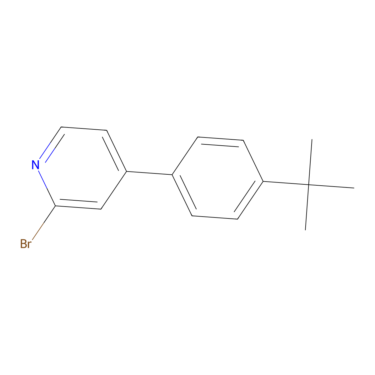 2-Bromo-4-(4-tert-butylphenyl)pyridine molecular structure, CAS 545395-99-1