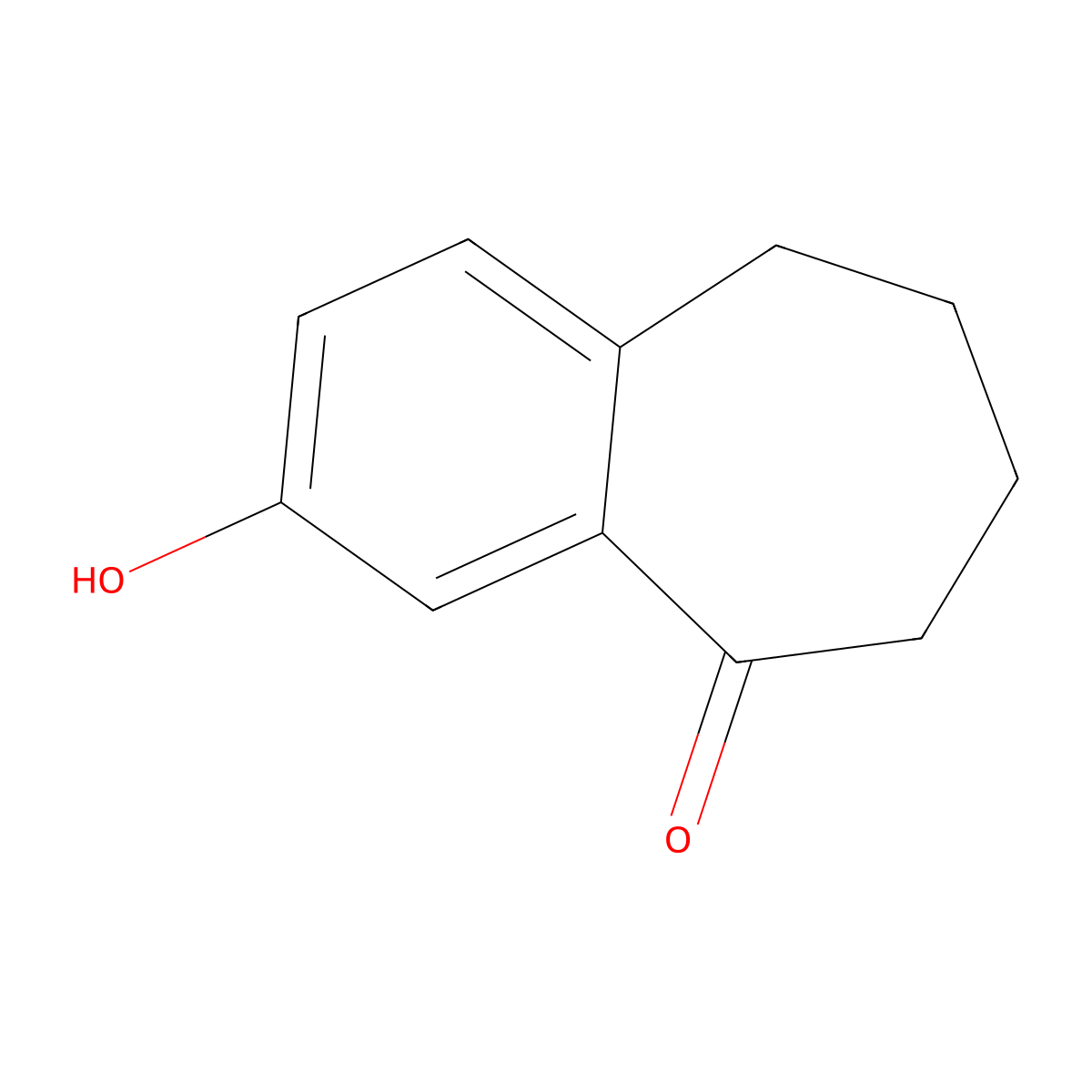 3-hydroxy-6,7,8,9-tetrahydro-5H-benzo[7]annulen-5-one molecular structure, CAS 5454-03-5