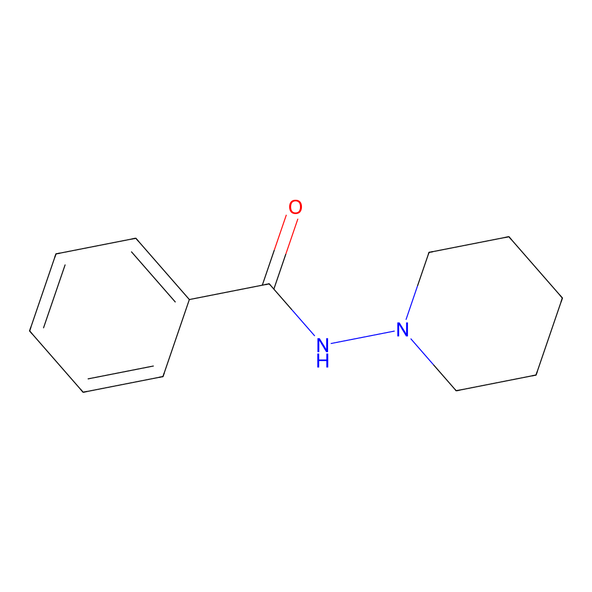 N-(Piperidin-1-yl)benzenecarboximidic acid molecular structure, CAS 5454-07-9
