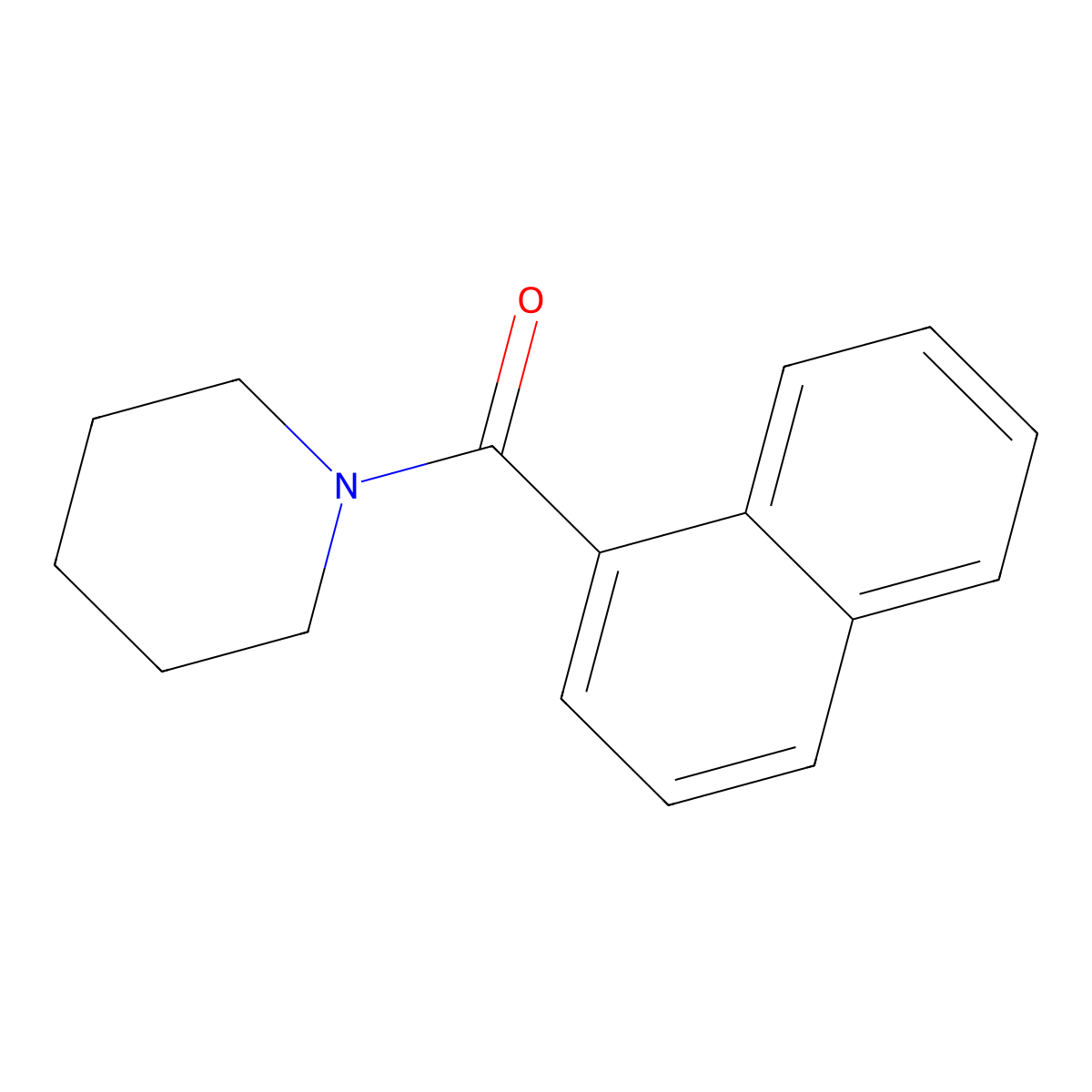 Naphthalen-1-yl(piperidin-1-yl)methanone molecular structure, CAS 5454-14-8