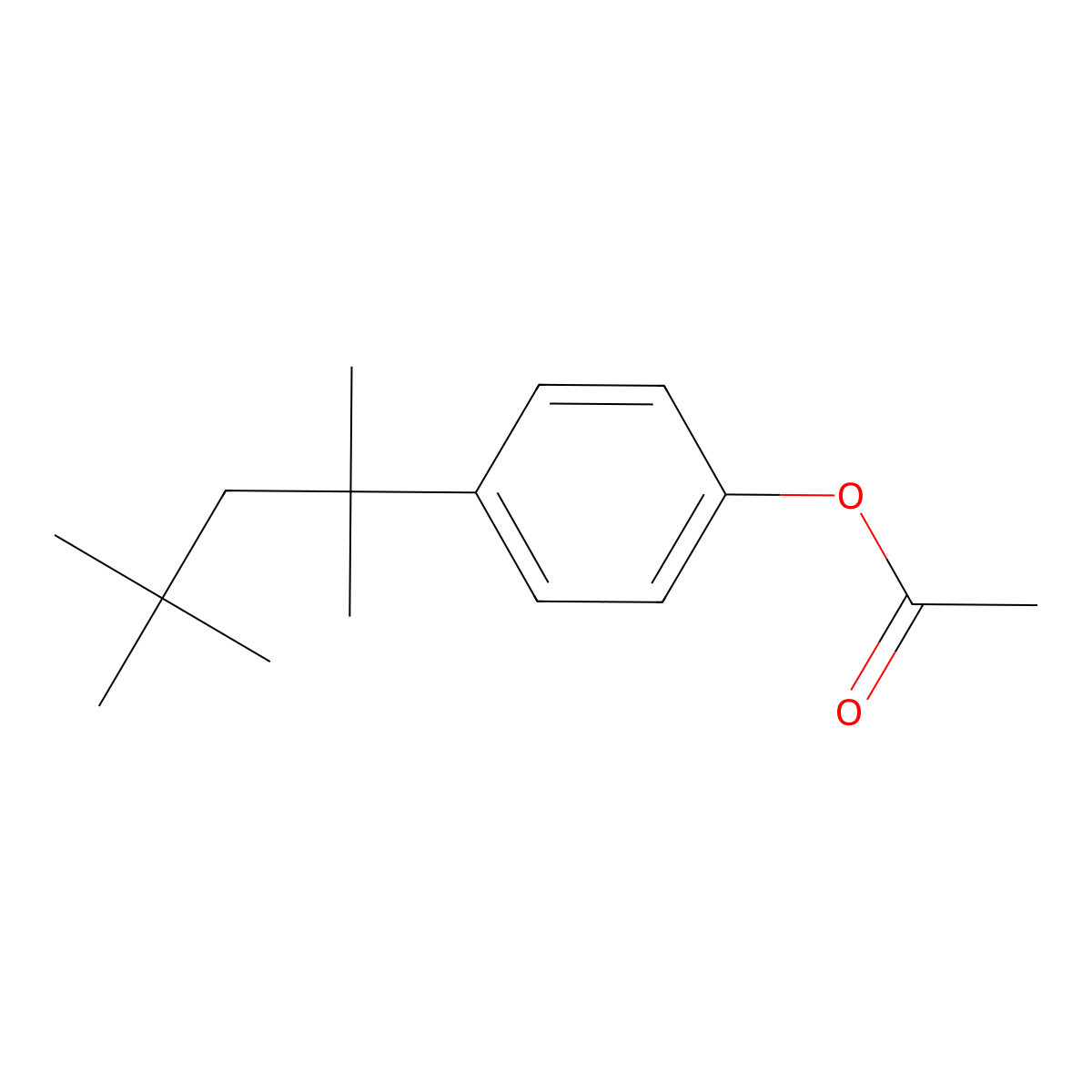4-(2,4,4-Trimethylpentan-2-yl)phenyl acetate molecular structure, CAS 5454-15-9