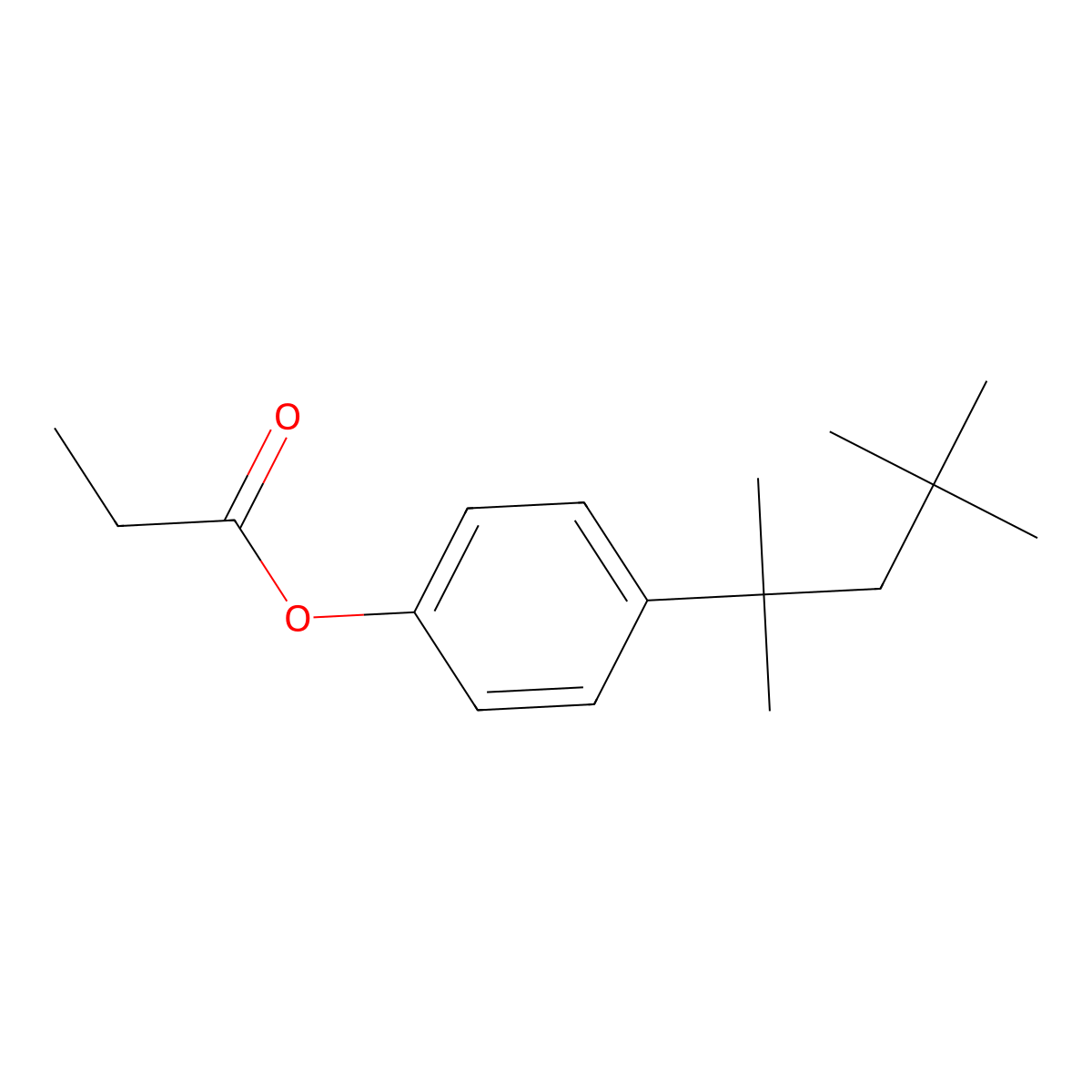 4-(2,4,4-Trimethylpentan-2-yl)phenyl propanoate molecular structure, CAS 5454-16-0