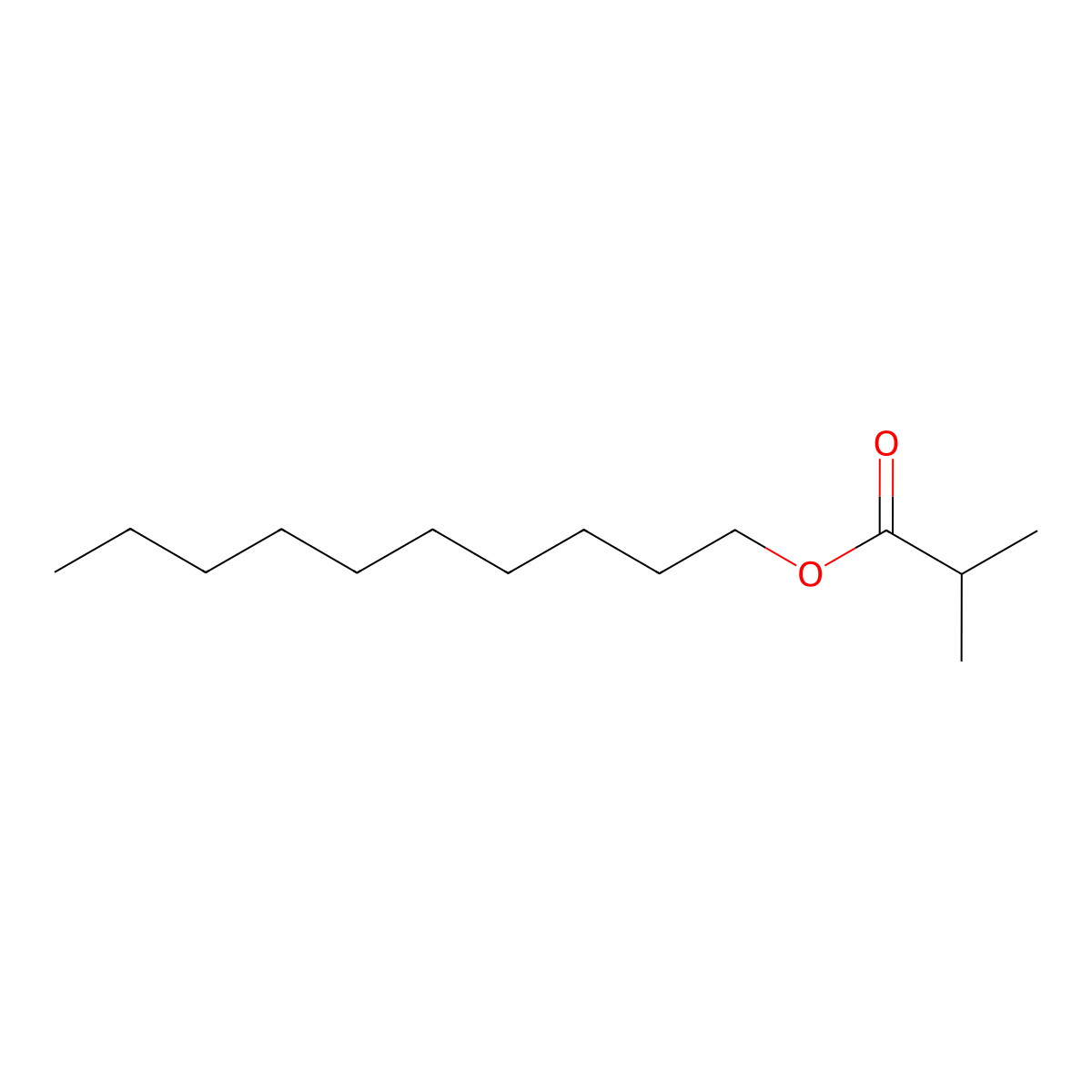 Decyl isobutyrate molecular structure, CAS 5454-22-8