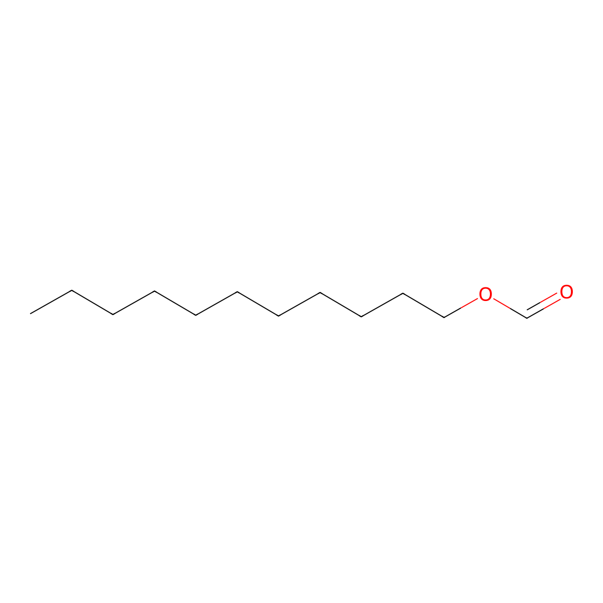 Undecyl formate molecular structure, CAS 5454-24-0