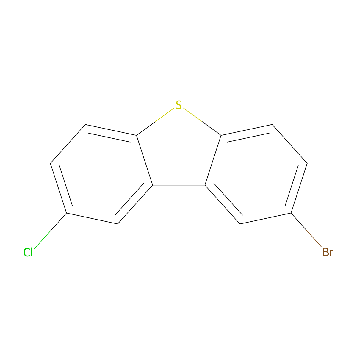 2-Bromo-8-chlorodibenzo[B,D]thiophene molecular structure, CAS 545401-99-8
