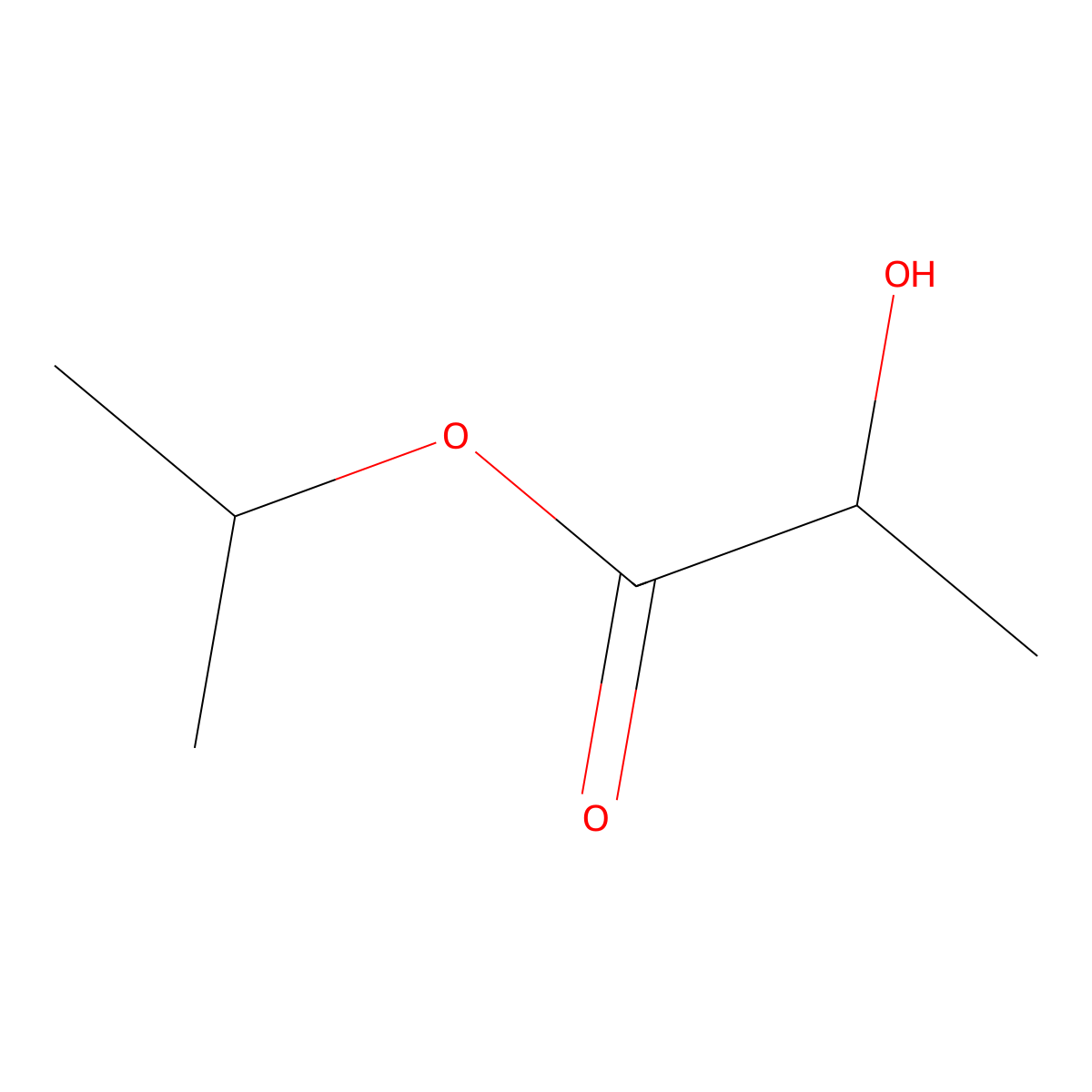Isopropyl Lactate molecular structure, CAS 54541-18-3