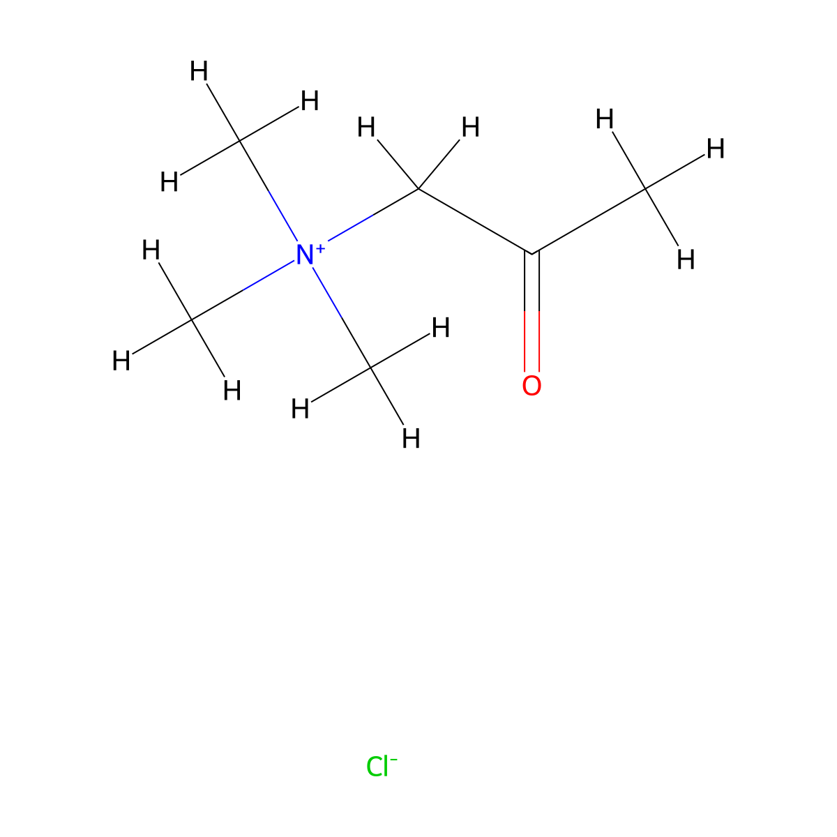 N,N,N-Trimethyl-2-oxopropan-1-aminium chloride molecular structure, CAS 54541-46-7