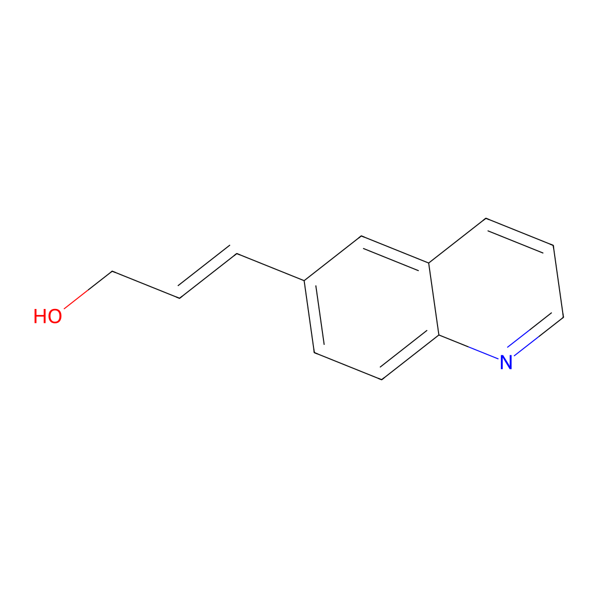 (2E)-3-(quinolin-6-yl)prop-2-en-1-ol molecular structure, CAS 545421-10-1
