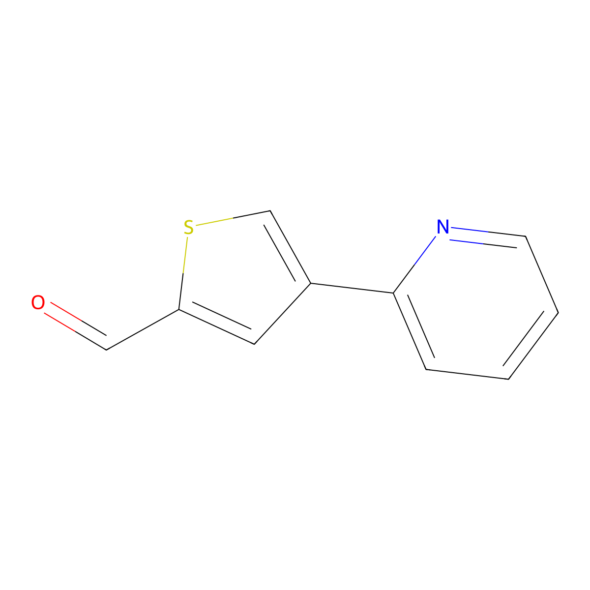 4-(Pyridin-2-YL)thiophene-2-carbaldehyde molecular structure, CAS 545424-04-2