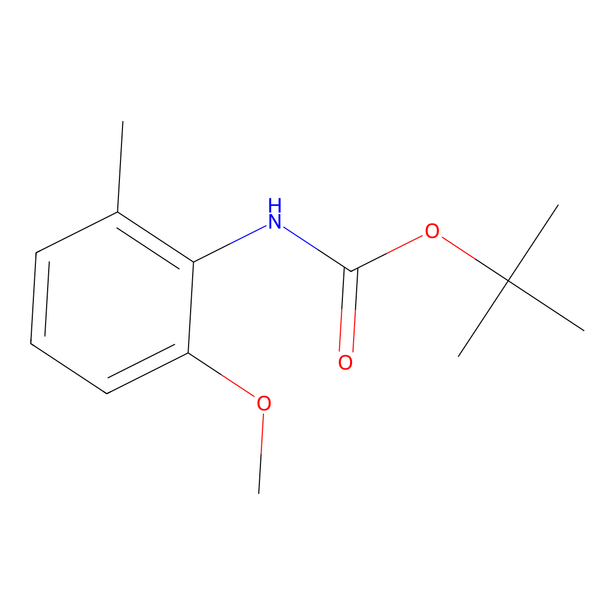 tert-Butyl (2-methoxy-6-methylphenyl)carbamate molecular structure, CAS 545424-34-8