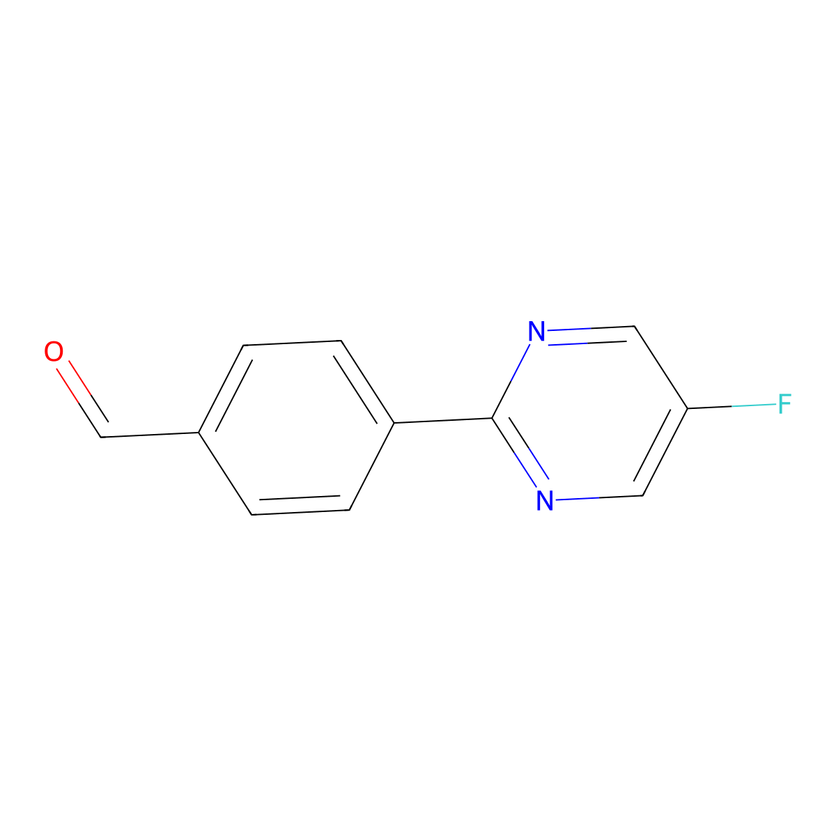 4-(5-Fluoropyrimidin-2-YL)benzaldehyde molecular structure, CAS 545424-37-1