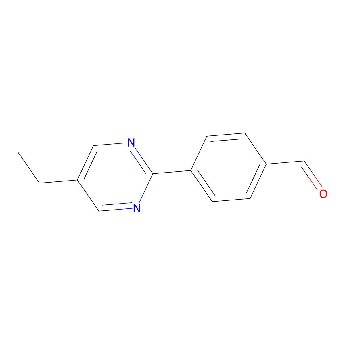 4-(5-Ethylpyrimidin-2-yl)benzaldehyde molecular structure, CAS 545424-38-2