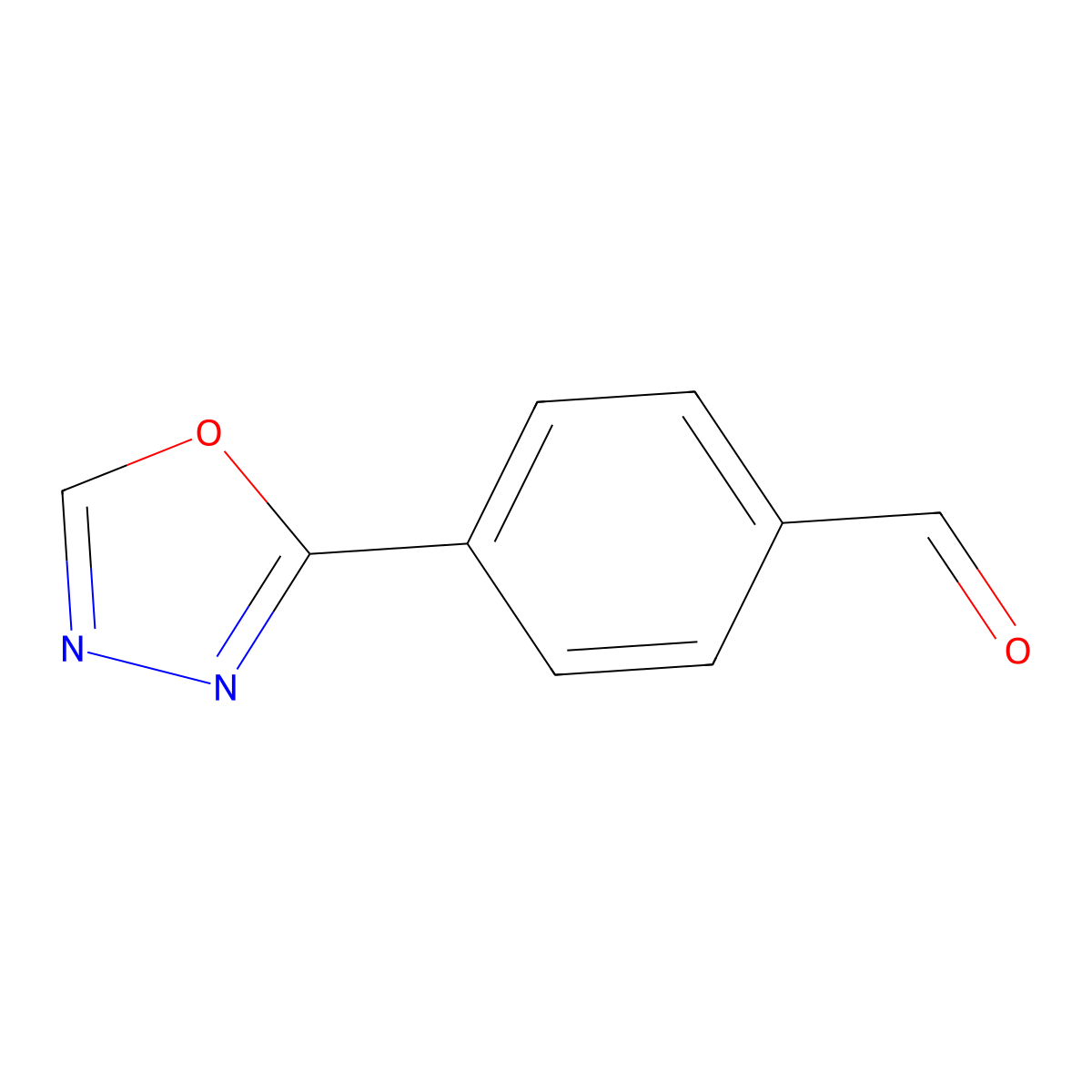 4-(1,3,4-Oxadiazol-2-yl)benzaldehyde molecular structure, CAS 545424-46-2