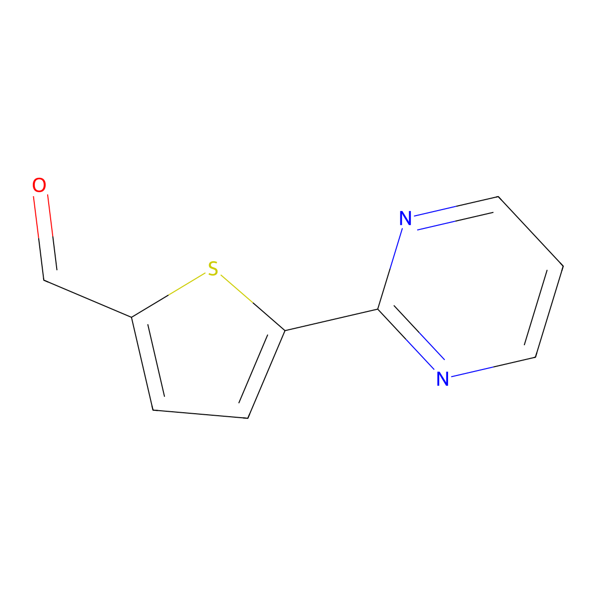 5-(Pyrimidin-2-YL)thiophene-2-carbaldehyde molecular structure, CAS 545424-57-5