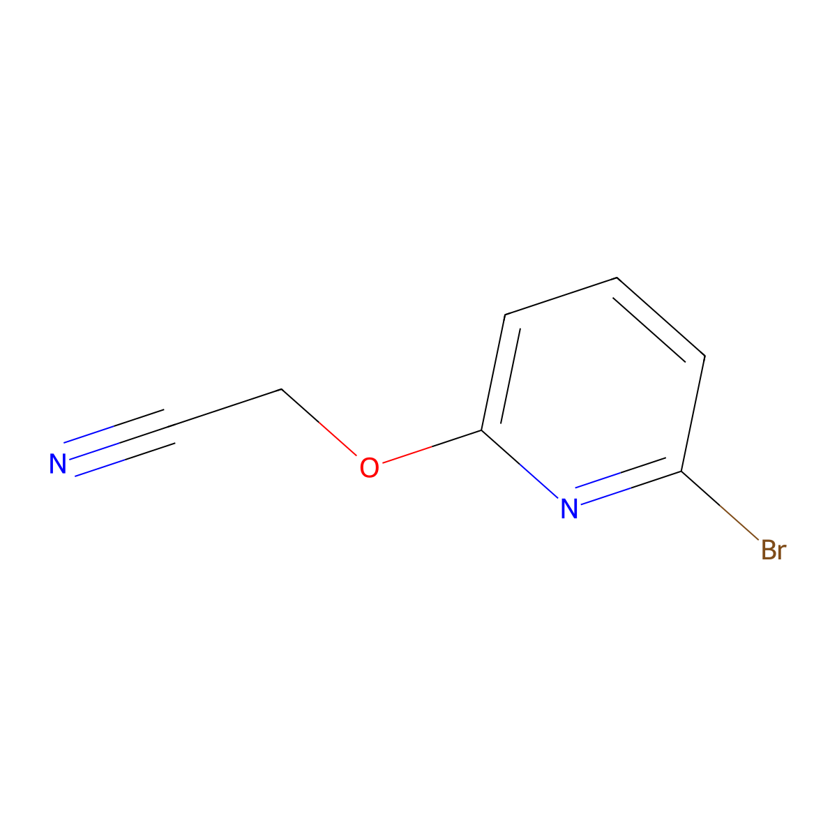 2-((6-Bromopyridin-2-yl)oxy)acetonitrile molecular structure, CAS 545426-95-7
