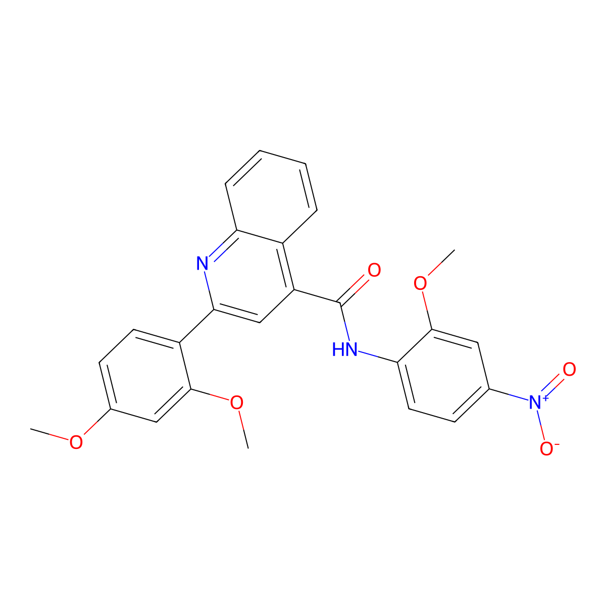2-(2,4-dimethoxyphenyl)-N-(2-methoxy-4-nitrophenyl)quinoline-4-carboxamide molecular structure, CAS 545427-82-5