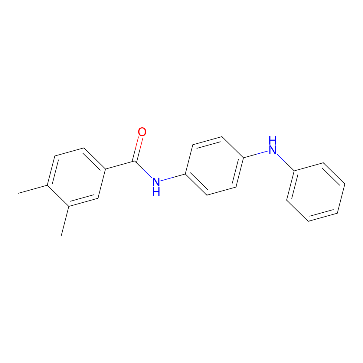 N-(4-anilinophenyl)-3,4-dimethylbenzamide molecular structure, CAS 545429-61-6