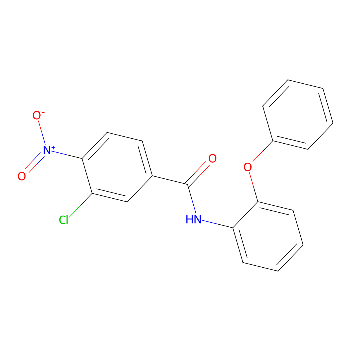 3-chloro-4-nitro-N-(2-phenoxyphenyl)benzamide molecular structure, CAS 545429-97-8