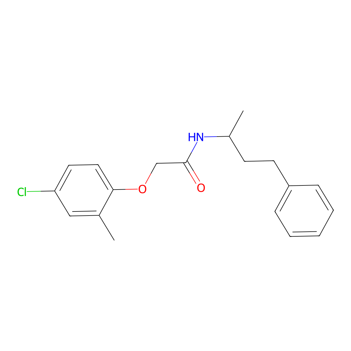 2-(4-chloro-2-methylphenoxy)-N-(4-phenylbutan-2-yl)acetamide molecular structure, CAS 545430-31-7