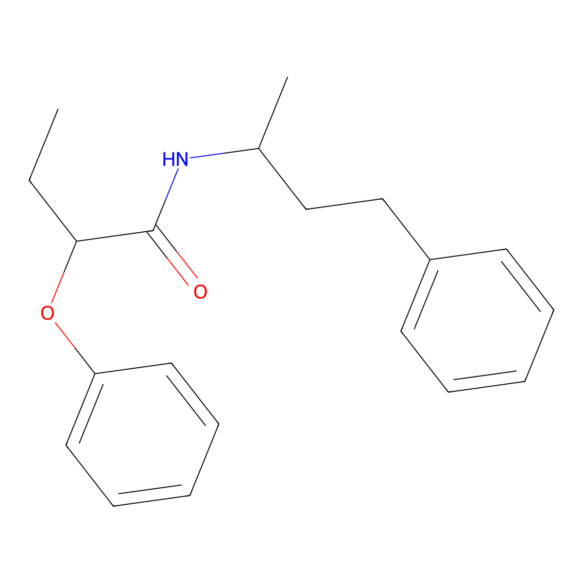 2-phenoxy-N-(4-phenylbutan-2-yl)butanamide molecular structure, CAS 545430-40-8