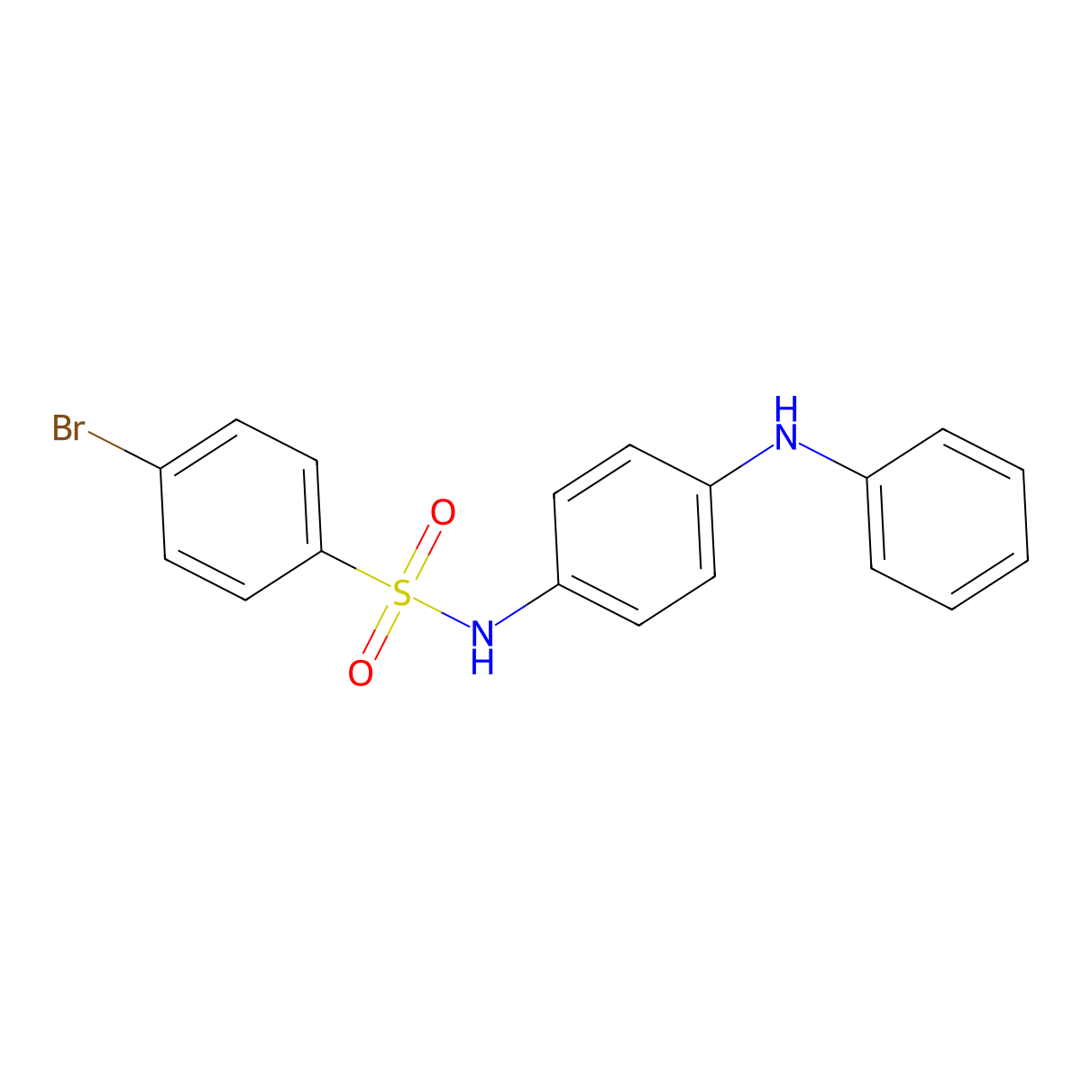 N-(4-anilinophenyl)-4-bromobenzenesulfonamide molecular structure, CAS 545430-90-8