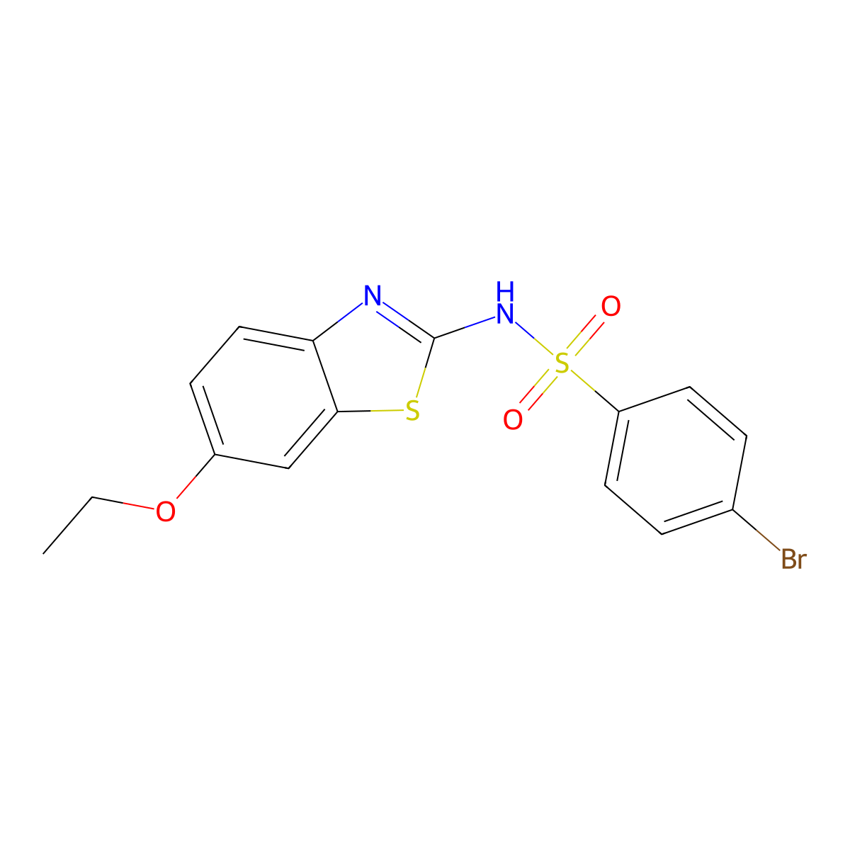 4-bromo-N-(6-ethoxy-1,3-benzothiazol-2-yl)benzenesulfonamide molecular structure, CAS 545430-91-9