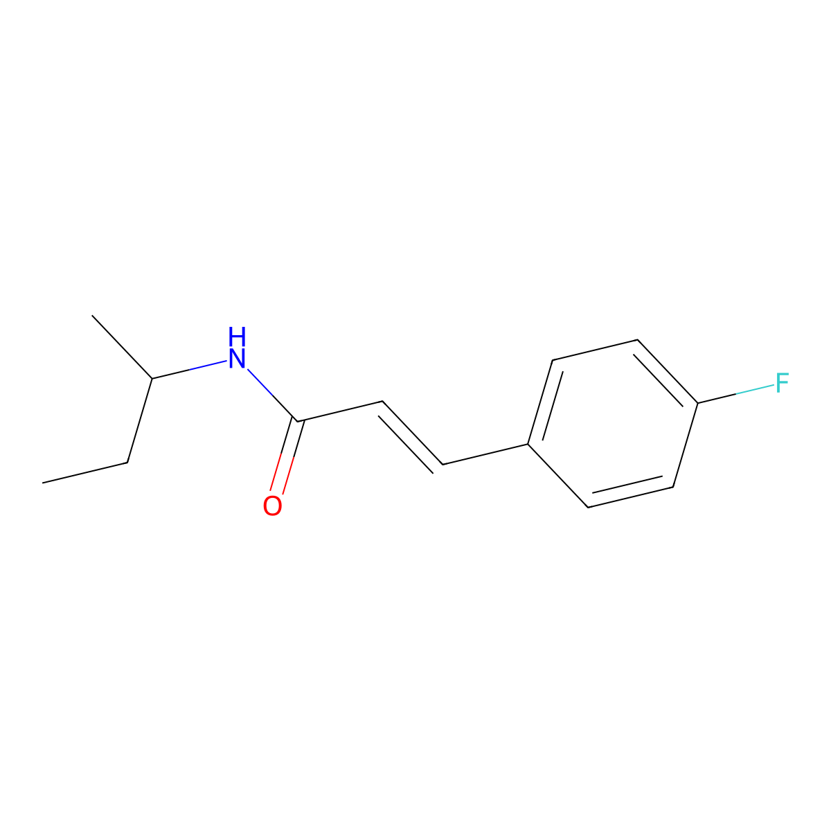 N-butan-2-yl-3-(4-fluorophenyl)prop-2-enamide molecular structure, CAS 545431-23-0