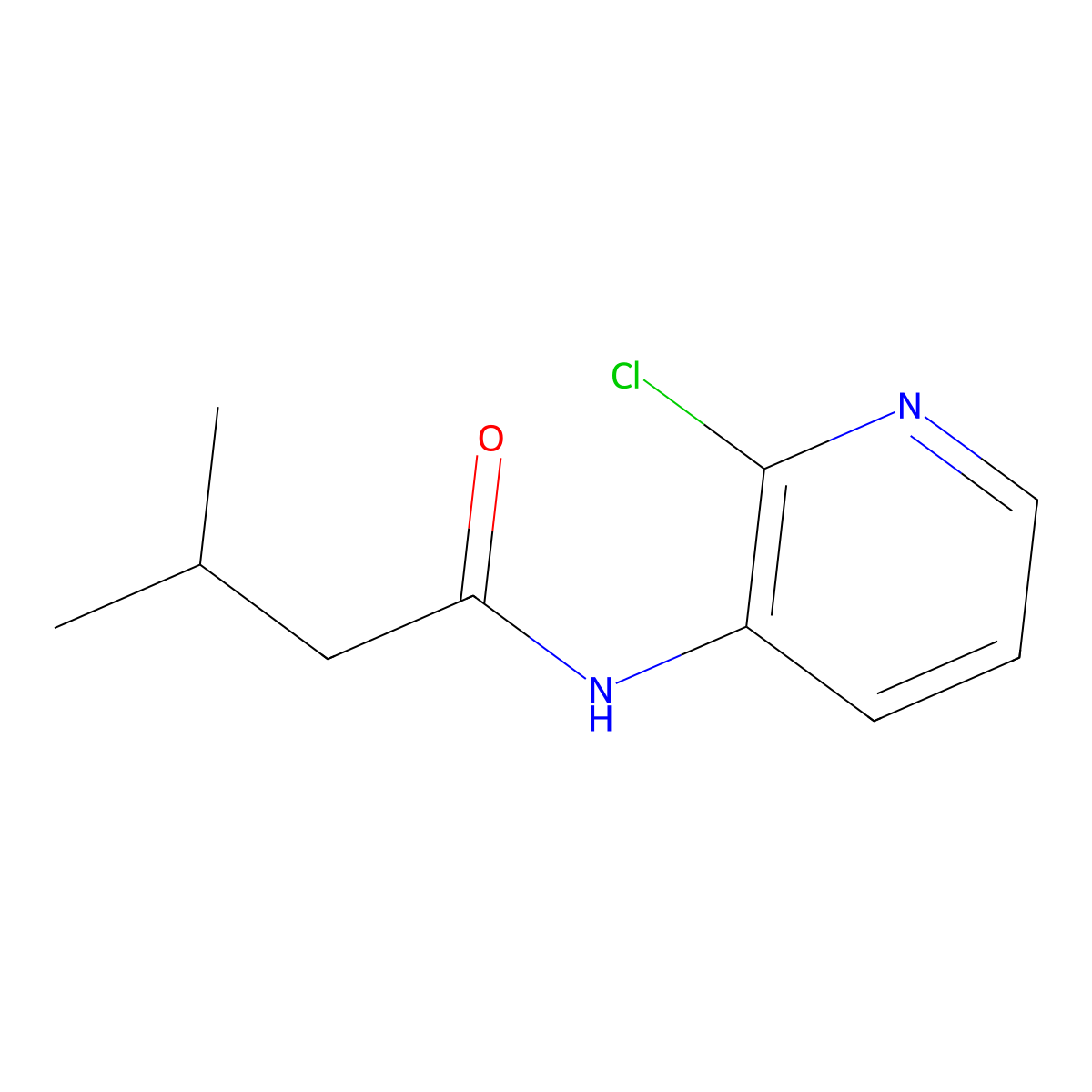 N-(2-chloropyridin-3-yl)-3-methylbutanamide molecular structure, CAS 545432-10-8