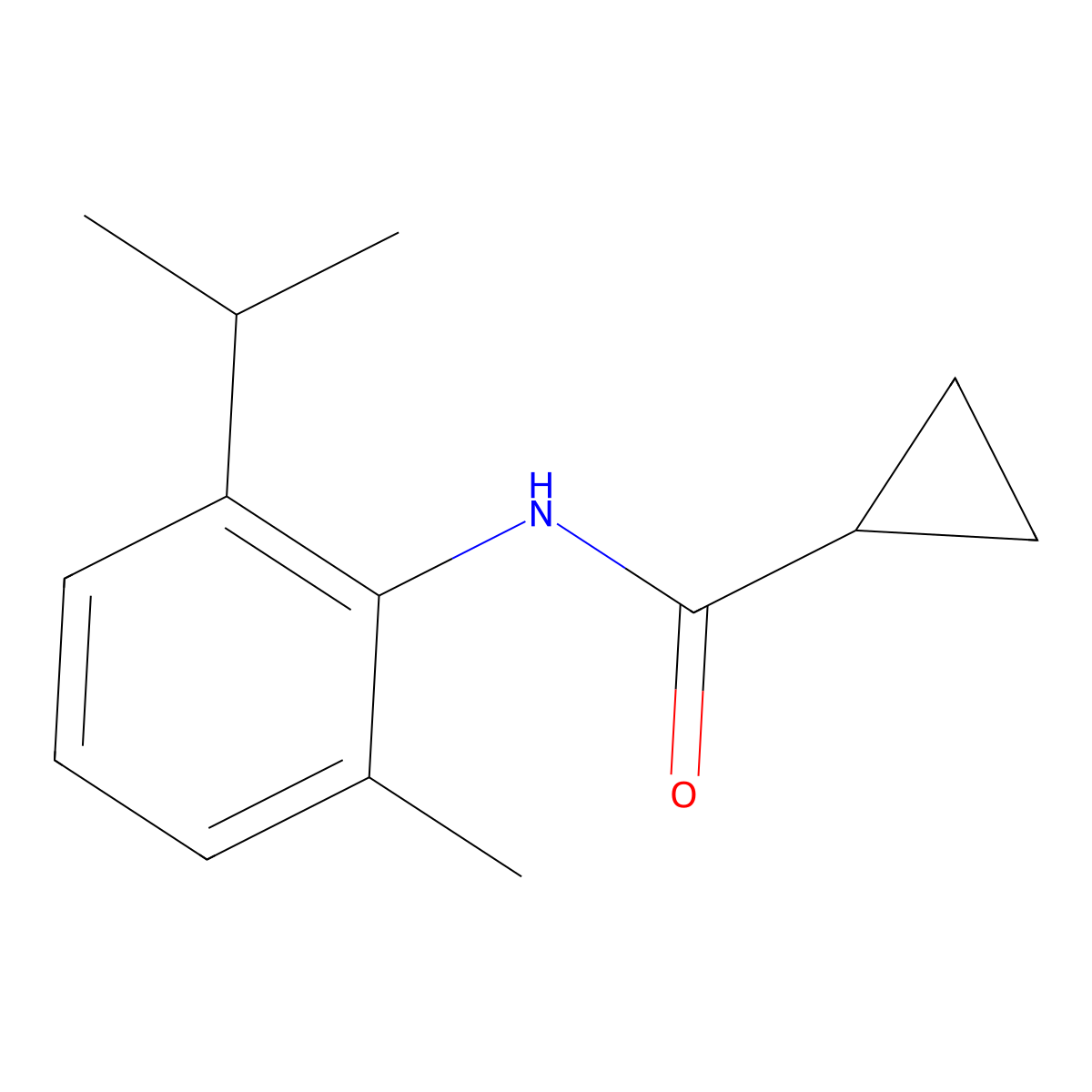N-(2-methyl-6-propan-2-ylphenyl)cyclopropanecarboxamide molecular structure, CAS 545437-25-0